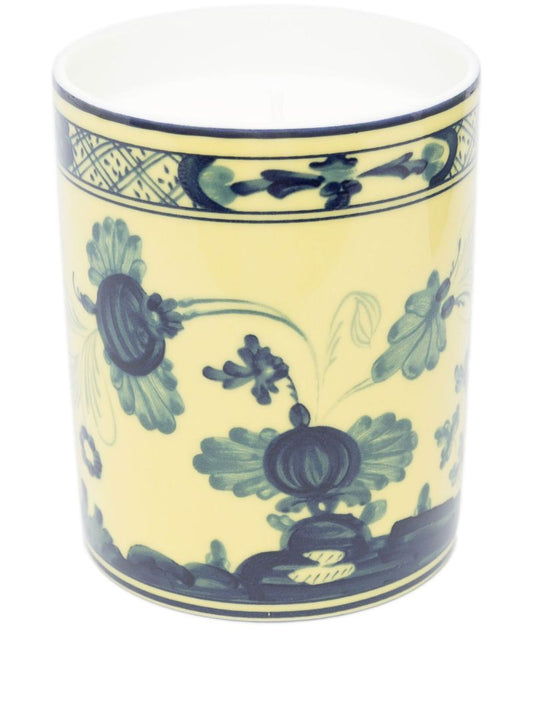 Yellow East Italian Printed Candle Holder