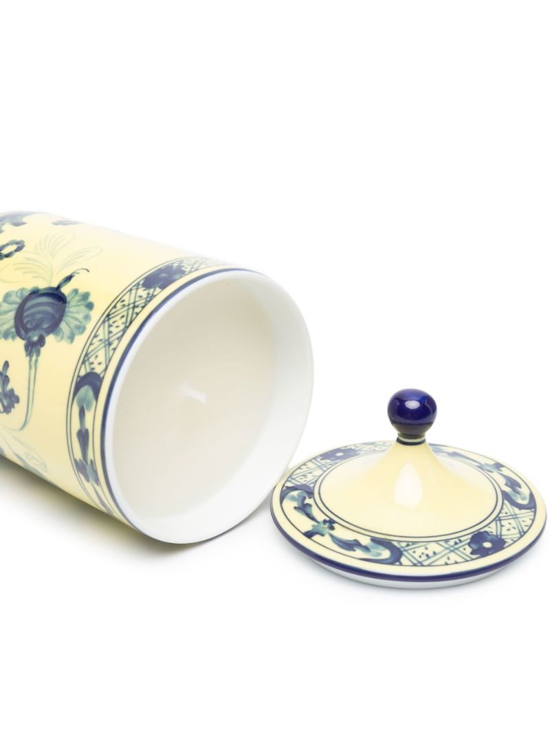 Yellow East Italian Printed Candle Holder