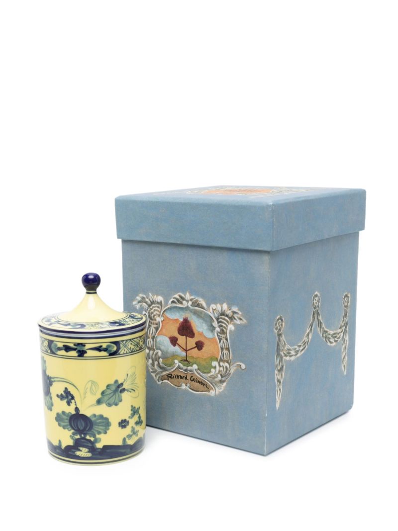 Yellow East Italian Printed Candle Holder