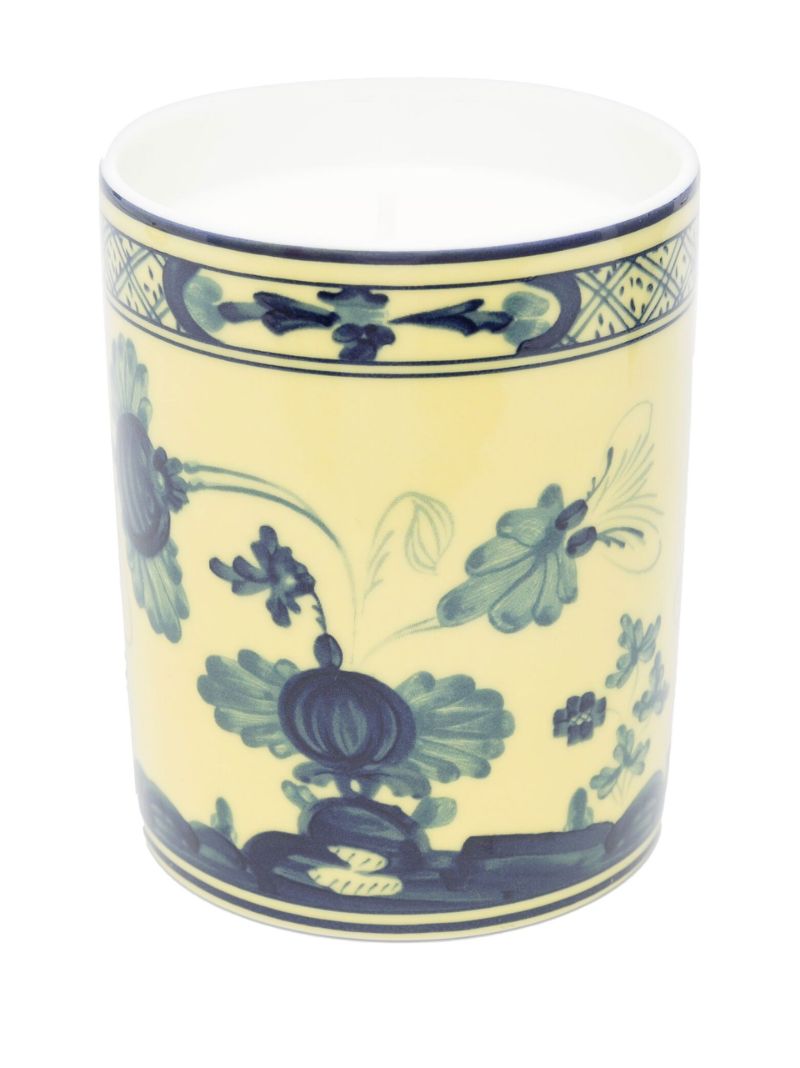 Yellow East Italian Printed Candle Holder