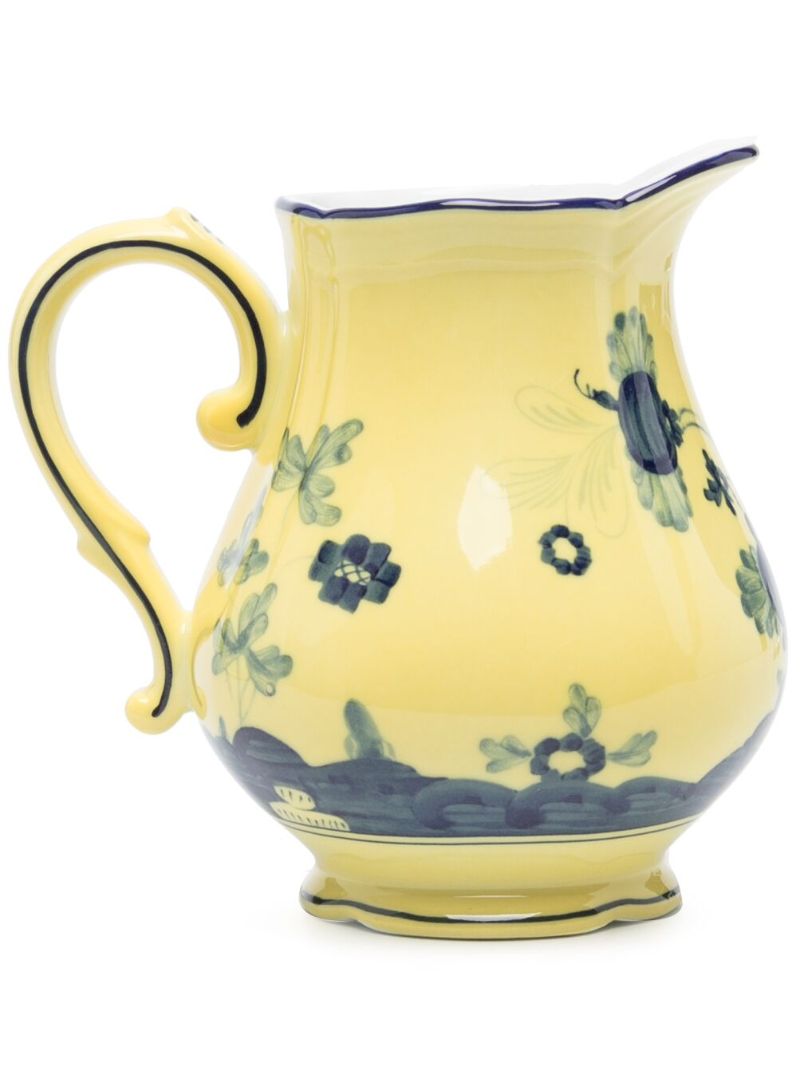 Yellow Oriente Italiano Citrino Porcelain Milk Jug