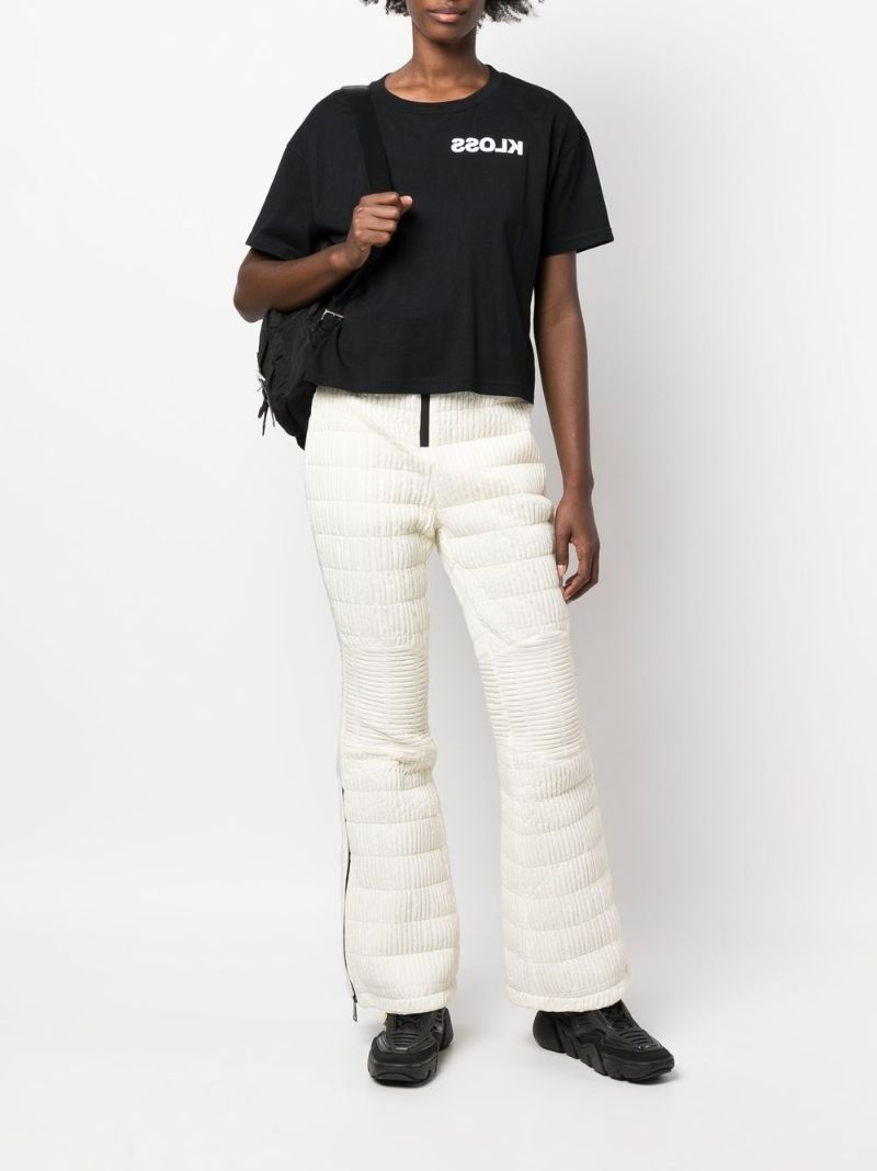 White High-rise Padded Ski Trousers