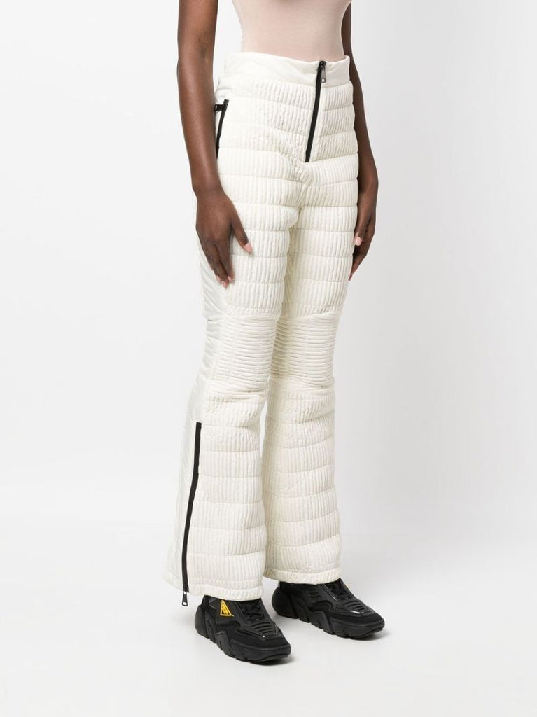 White High-rise Padded Ski Trousers