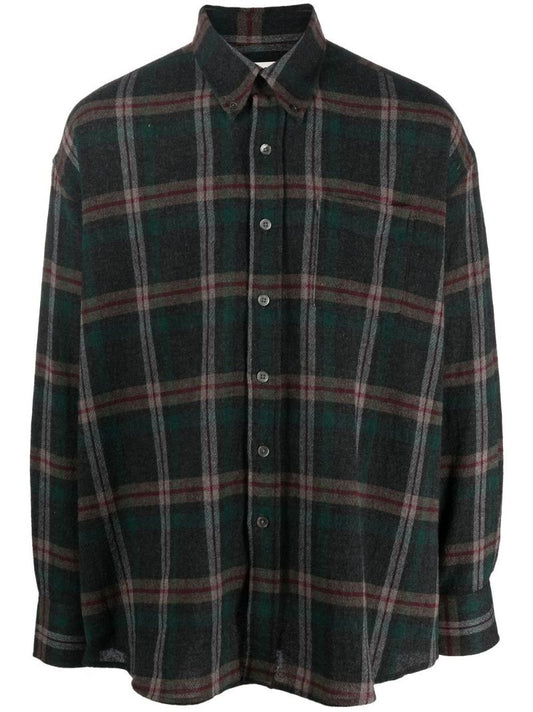 Green Borrowed Check Shirt