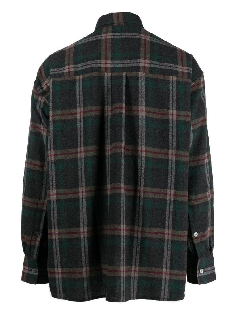 Green Borrowed Check Shirt