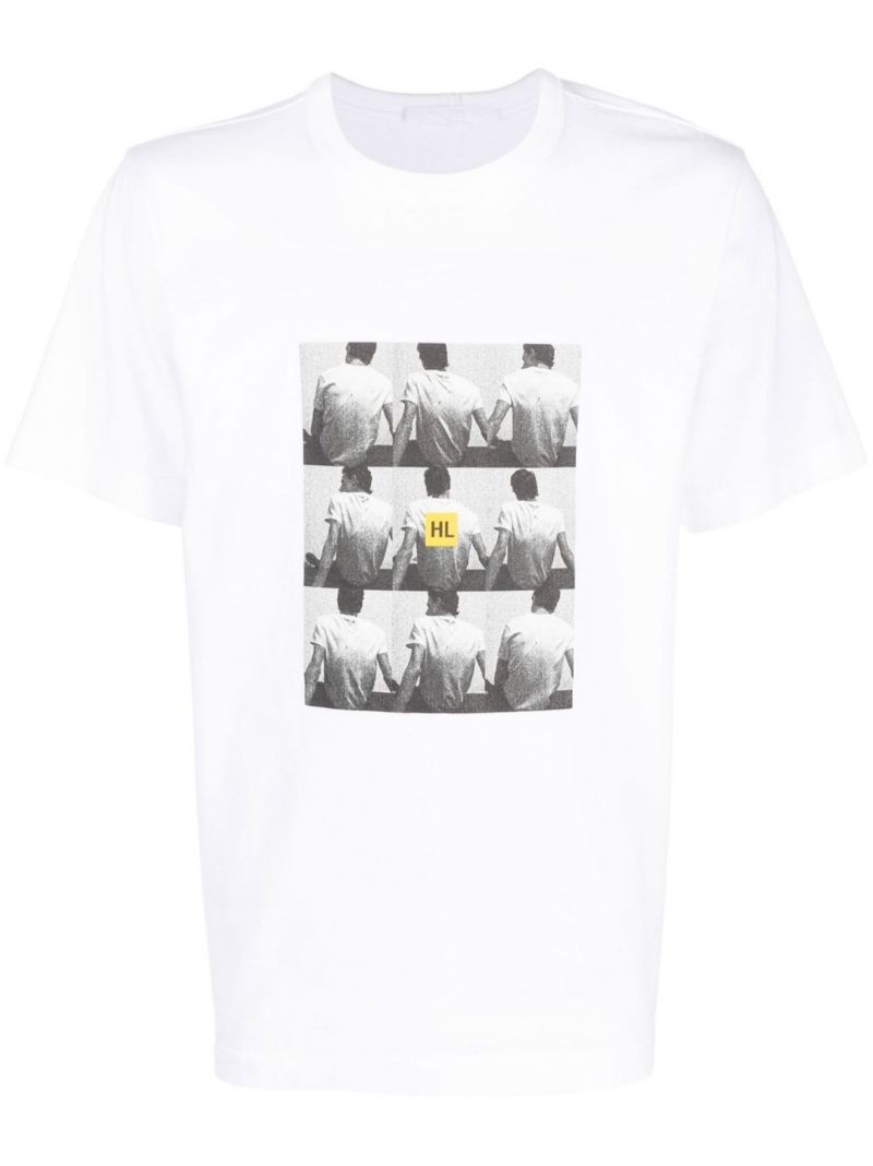 White Graphic Print Cotton T-shirt