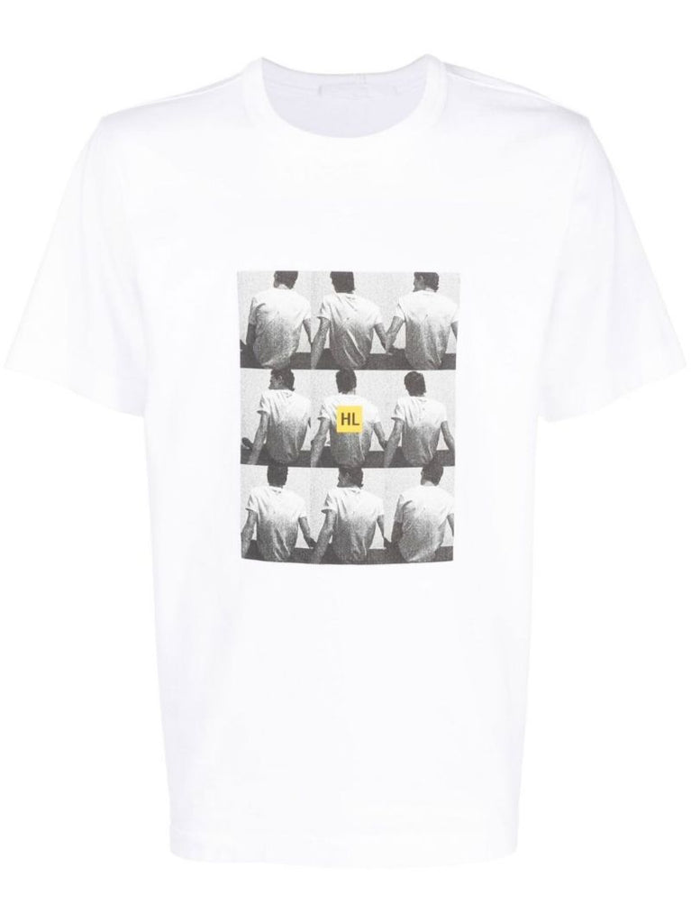 White Graphic Print Cotton T-shirt