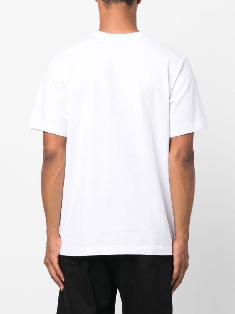 White Graphic Print Cotton T-shirt