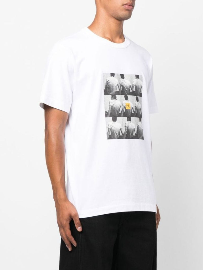 White Graphic Print Cotton T-shirt