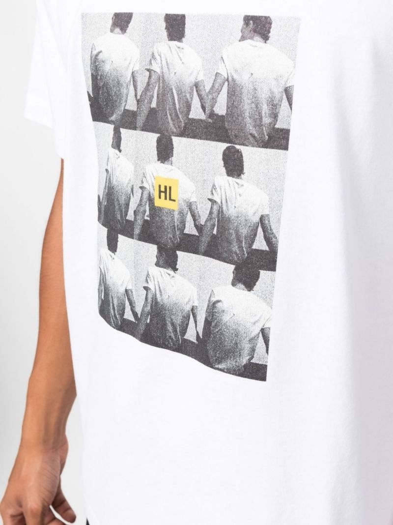White Graphic Print Cotton T-shirt