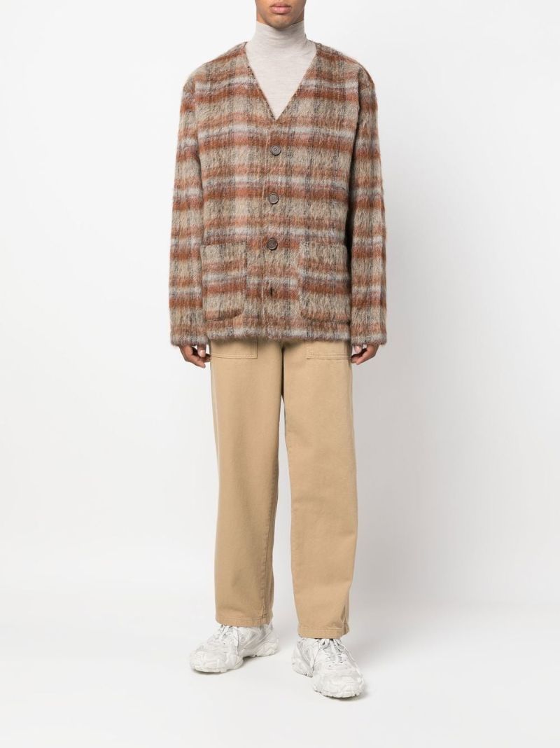 Brown Check Cardigan