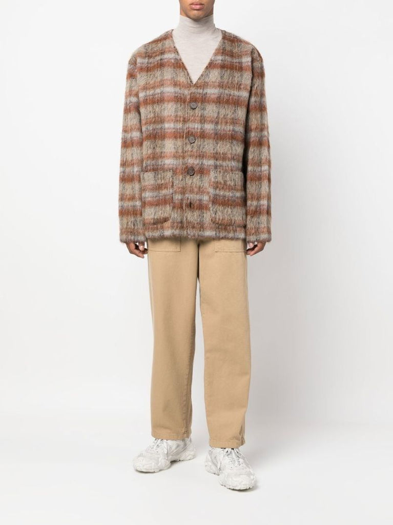 Brown Check Cardigan