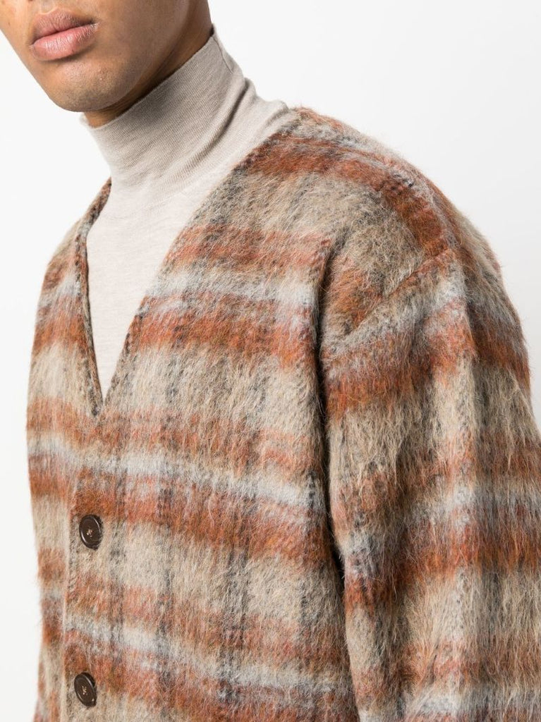 Brown Check Cardigan