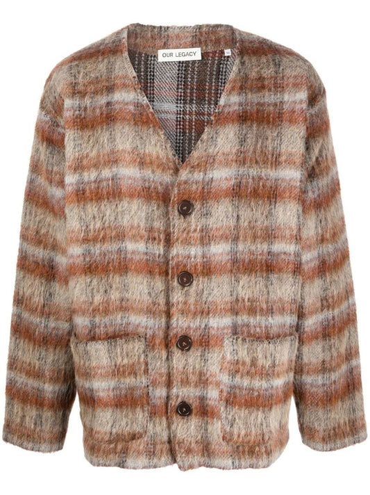 Brown Check Cardigan