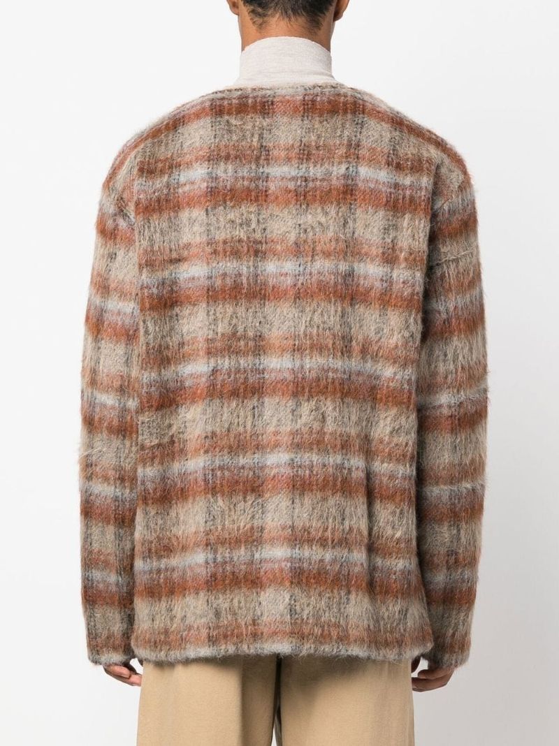 Brown Check Cardigan