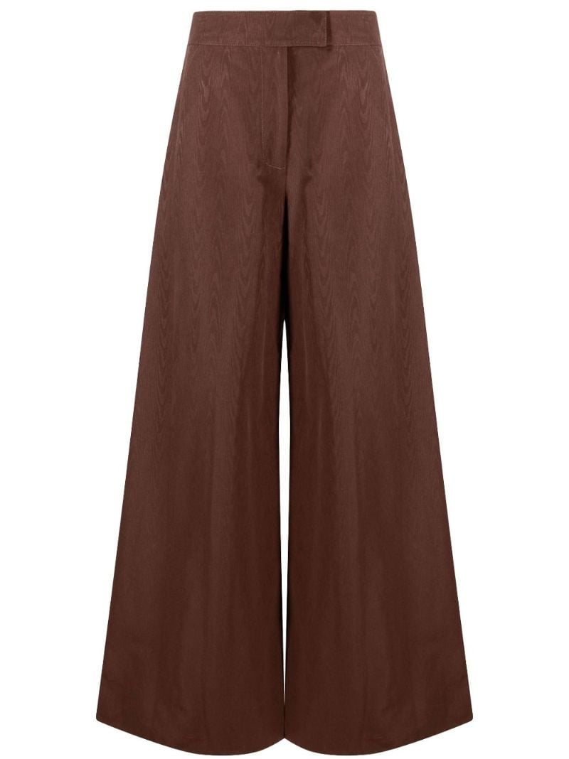 Brown Oak Wide-leg Trousers