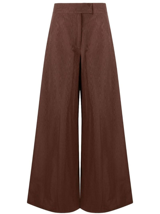 Brown Oak Wide-leg Trousers
