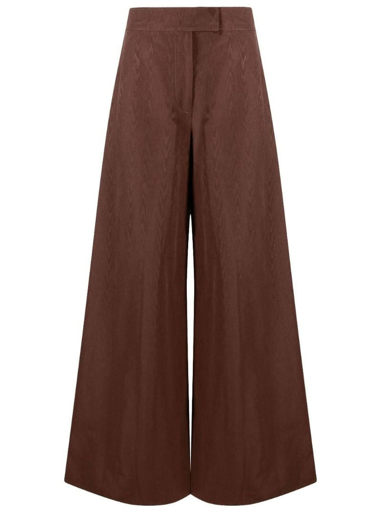 Brown Oak Wide-leg Trousers