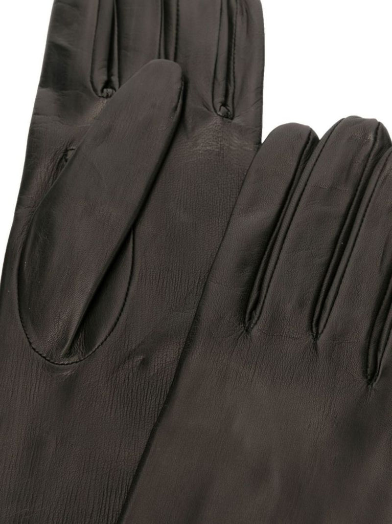 Black Long Leather Gloves