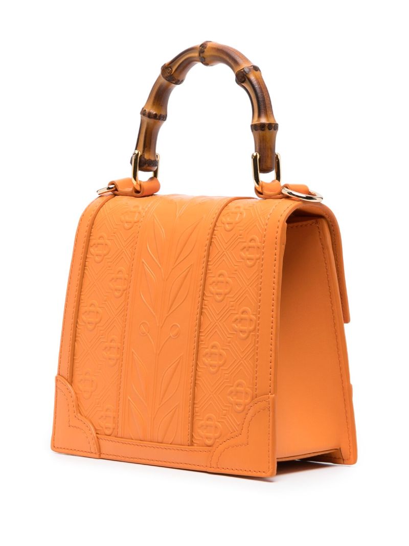 Orange Jeanne Embossed Leather Mini Bag