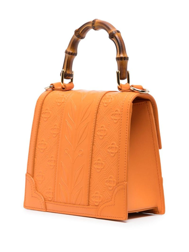 Orange Jeanne Embossed Leather Mini Bag