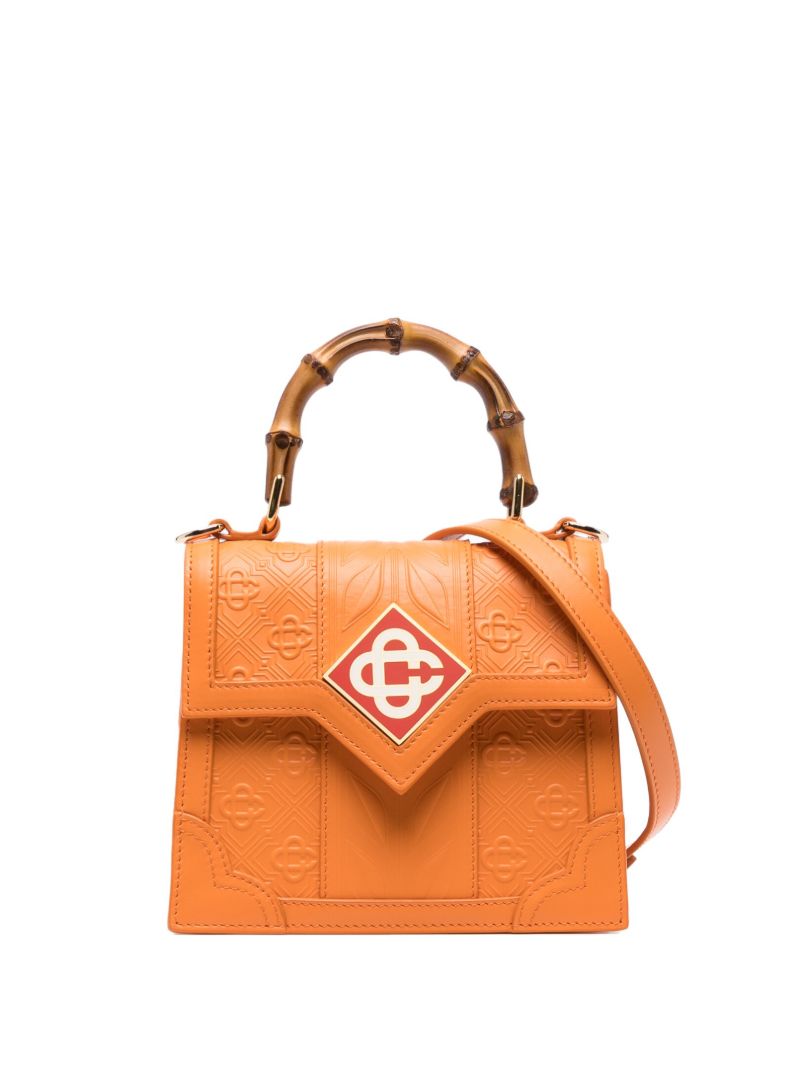 Orange Jeanne Embossed Leather Mini Bag