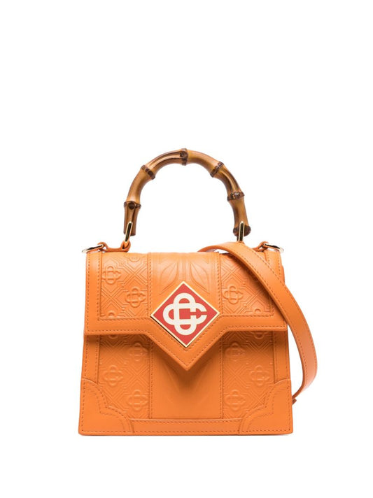 Orange Jeanne Embossed Leather Mini Bag