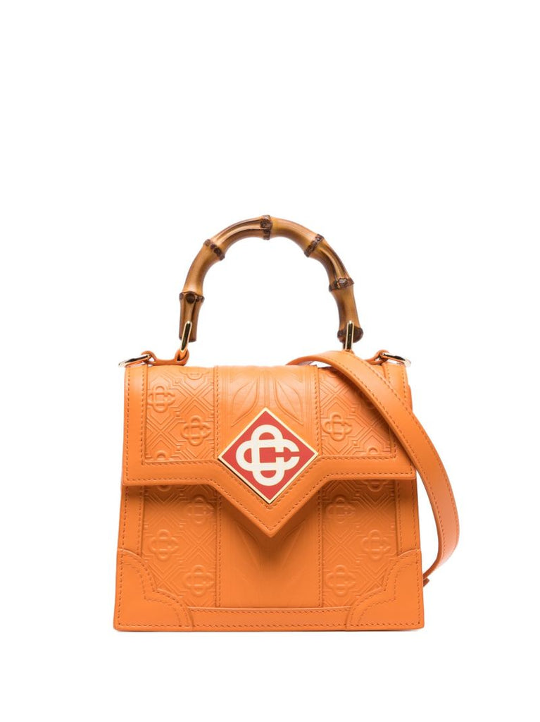 Orange Jeanne Embossed Leather Mini Bag