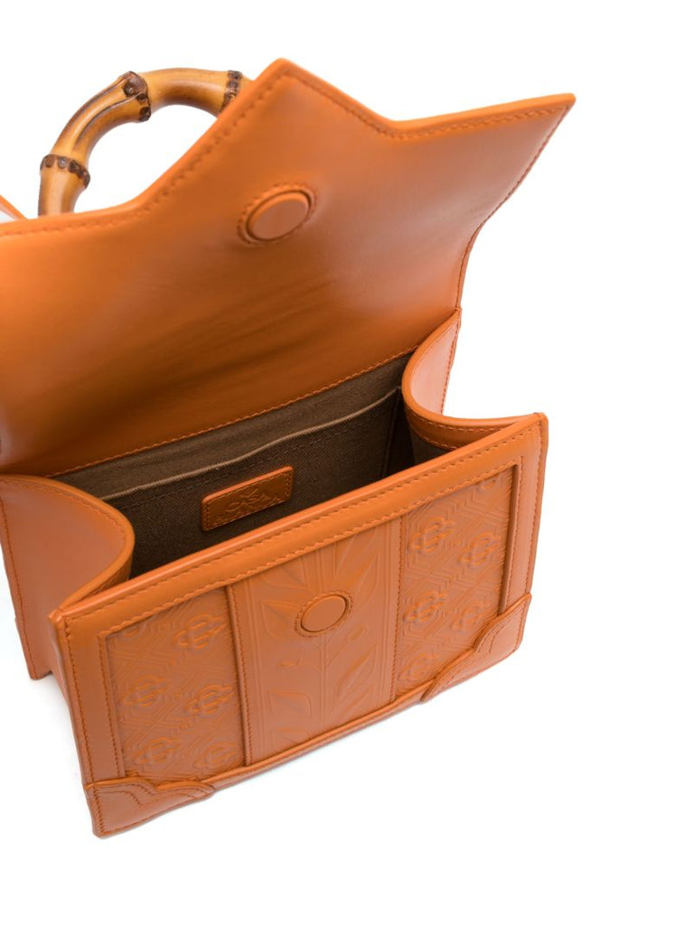 Orange Jeanne Embossed Leather Mini Bag