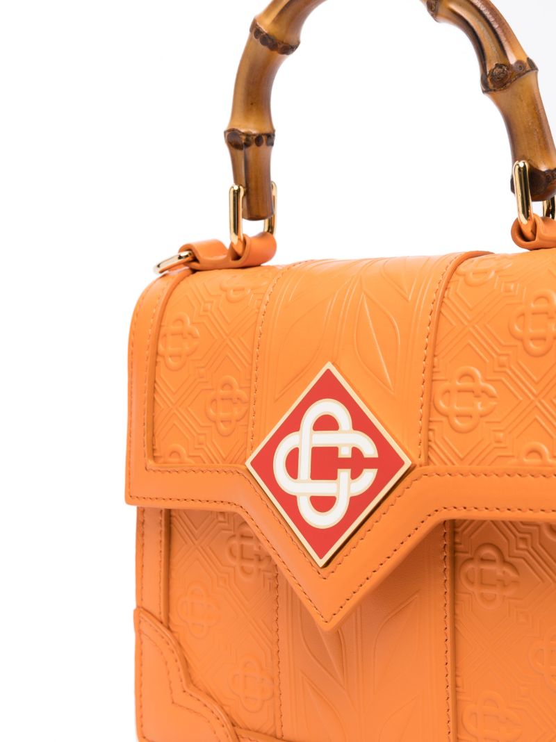 Orange Jeanne Embossed Leather Mini Bag