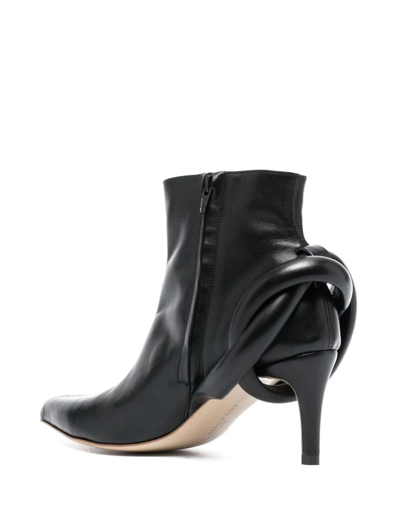 Black Closer 75 Puffy Knot Ankle Boots