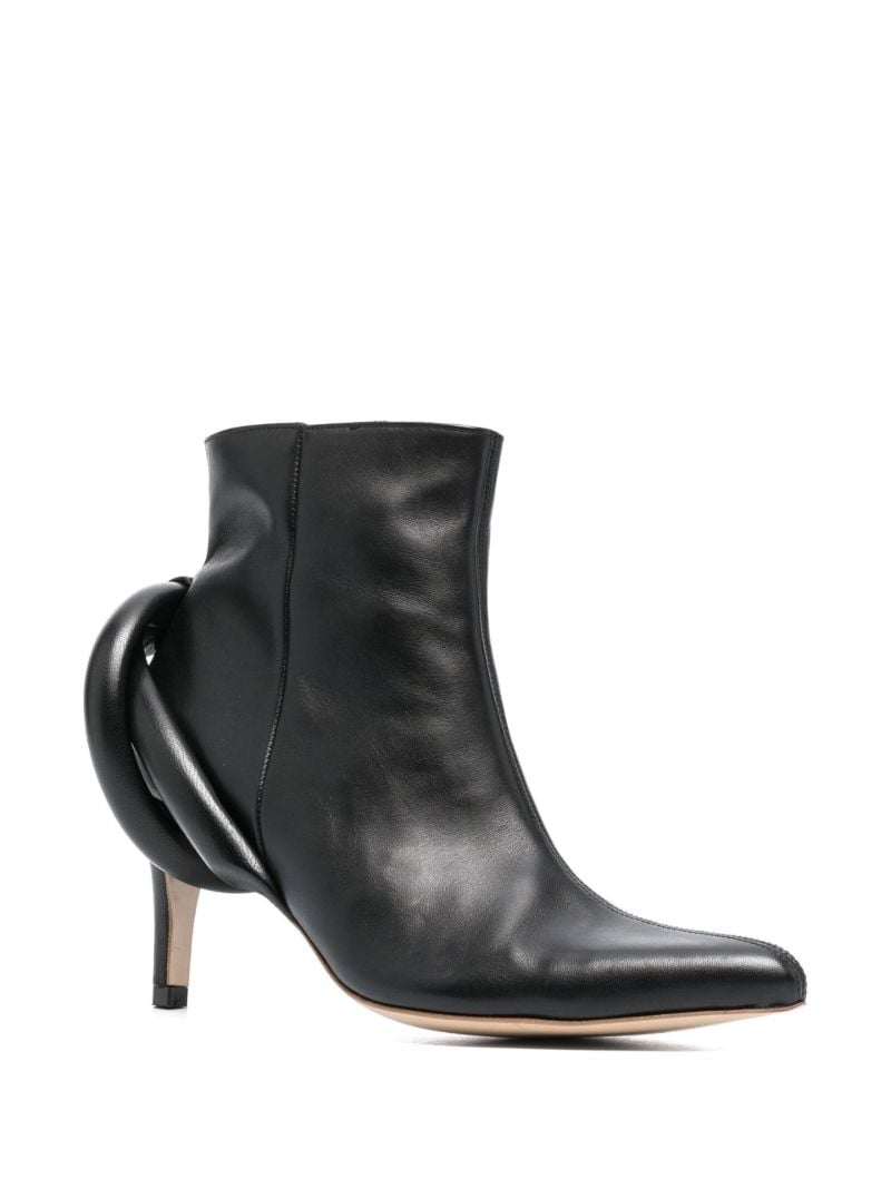 Black Closer 75 Puffy Knot Ankle Boots