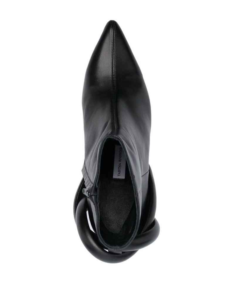 Black Closer 75 Puffy Knot Ankle Boots