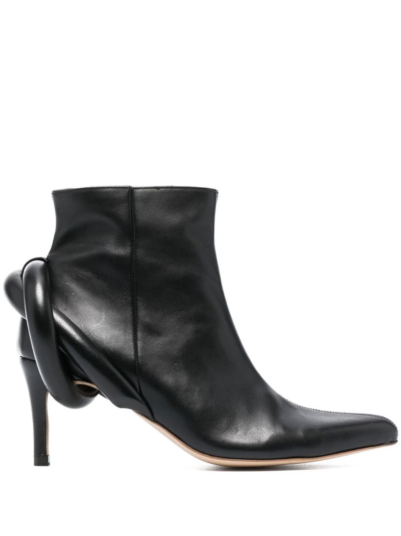 Black Closer 75 Puffy Knot Ankle Boots