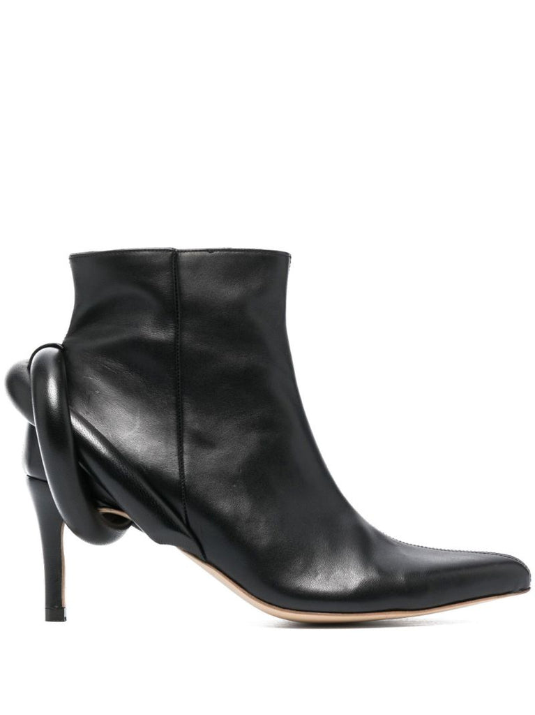 Black Closer 75 Puffy Knot Ankle Boots