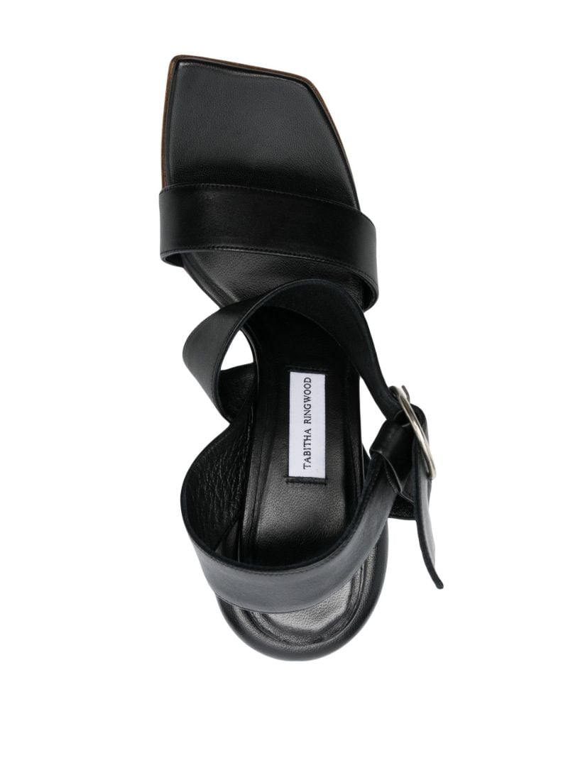 Black Cosy 100 Leather Sandals