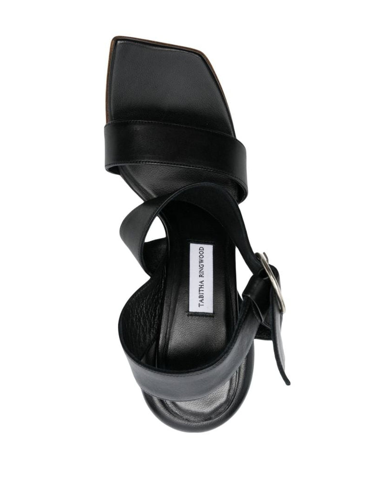 Black Cosy 100 Leather Sandals