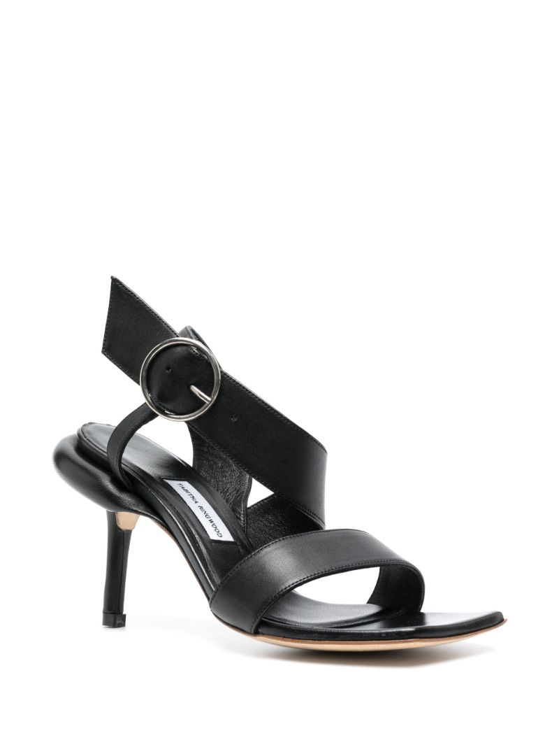 Black Cosy 100 Leather Sandals
