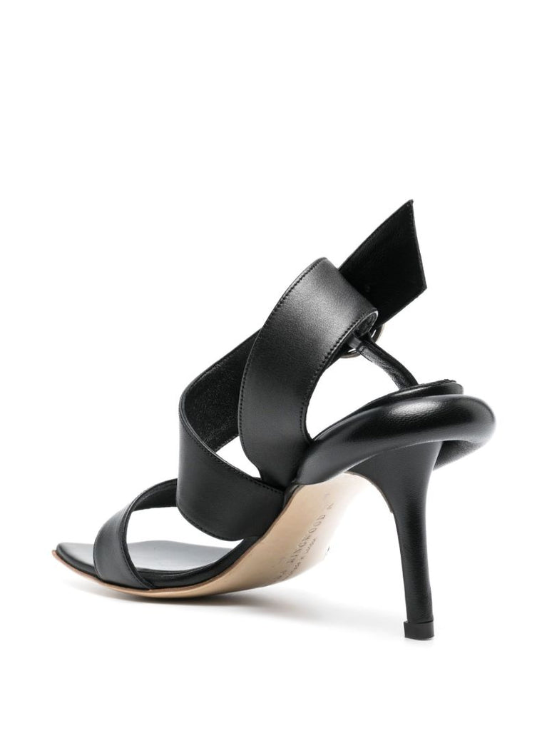 Black Cosy 100 Leather Sandals