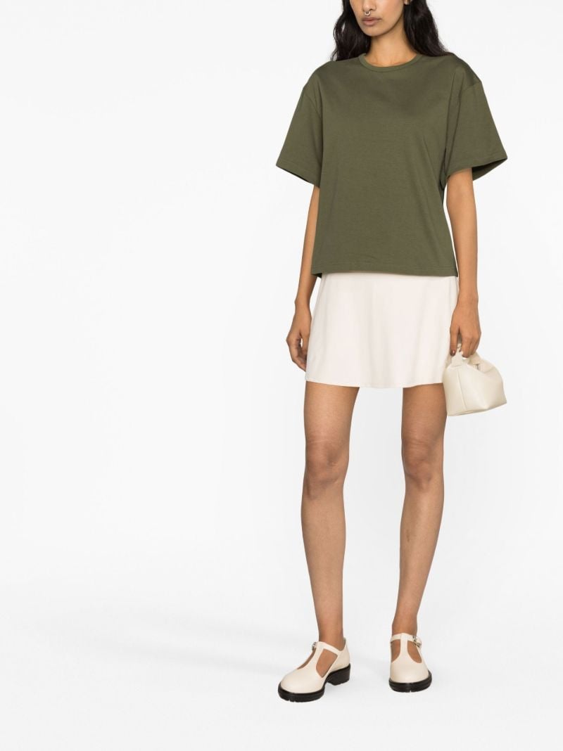 Green Cut-out Cotton T-shirt
