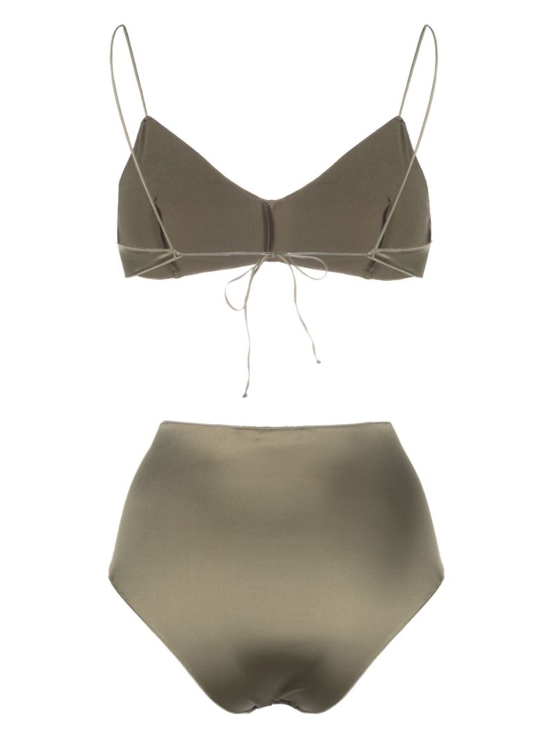 Green Satin Bikini