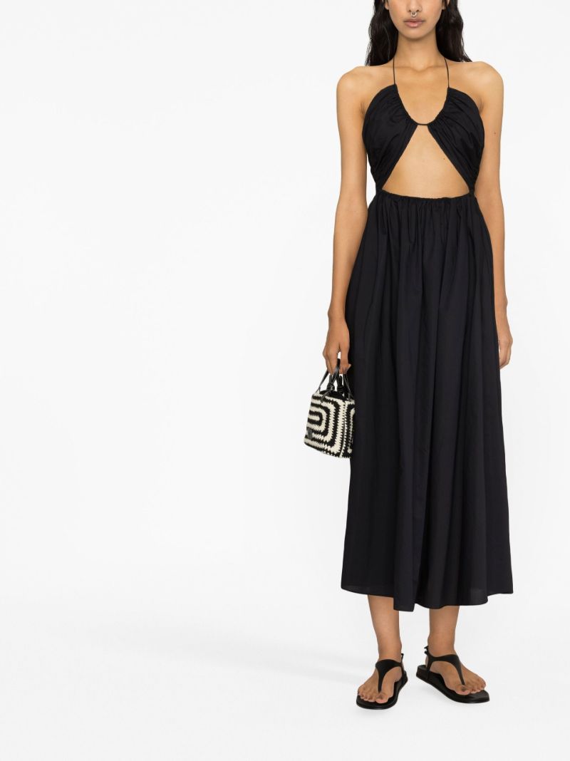 Black Cut-out Midi Dress