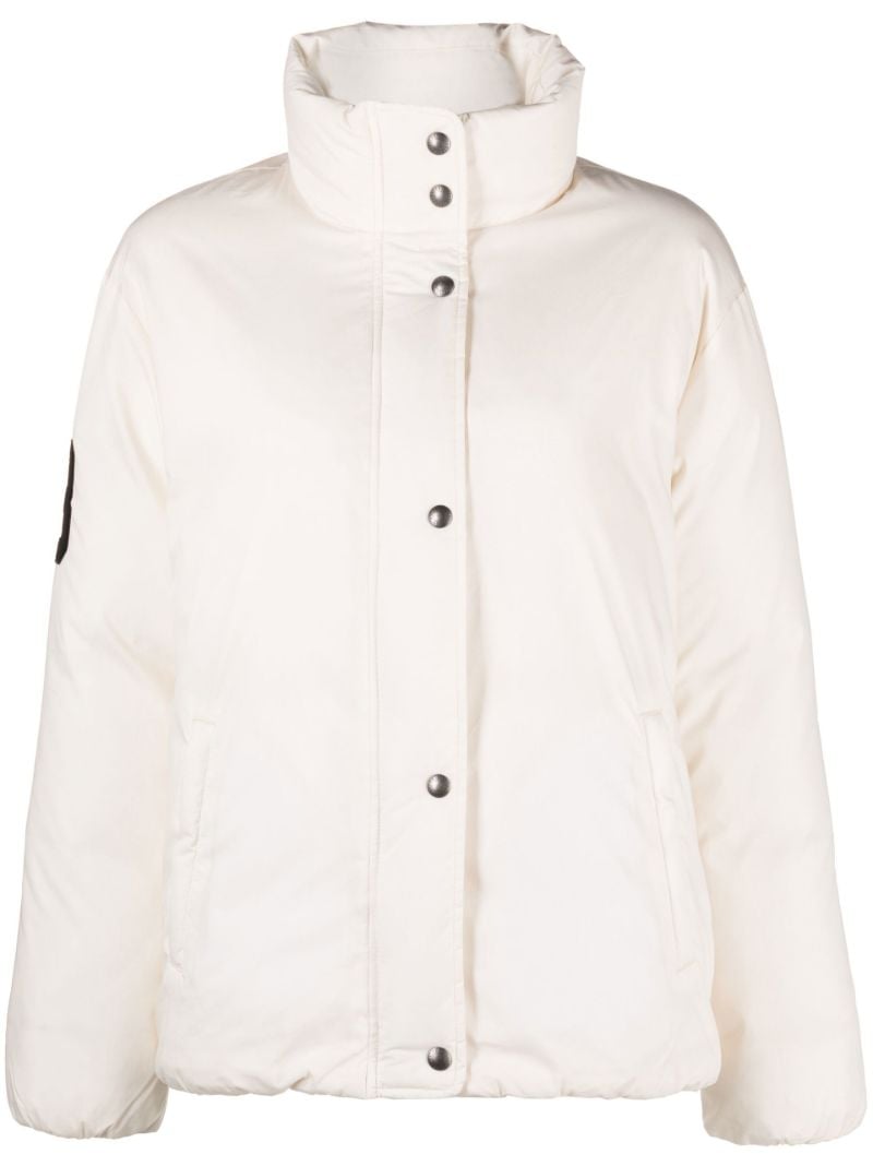 White Polo Pony Print Padded Jacket