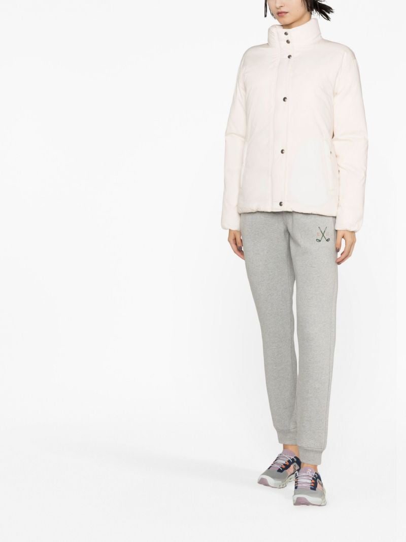 White Polo Pony Print Padded Jacket