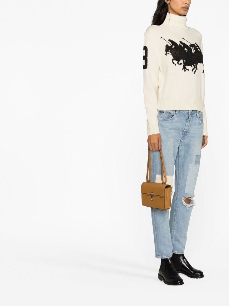 Blue Avery Patchwork Boyfriend Jeans