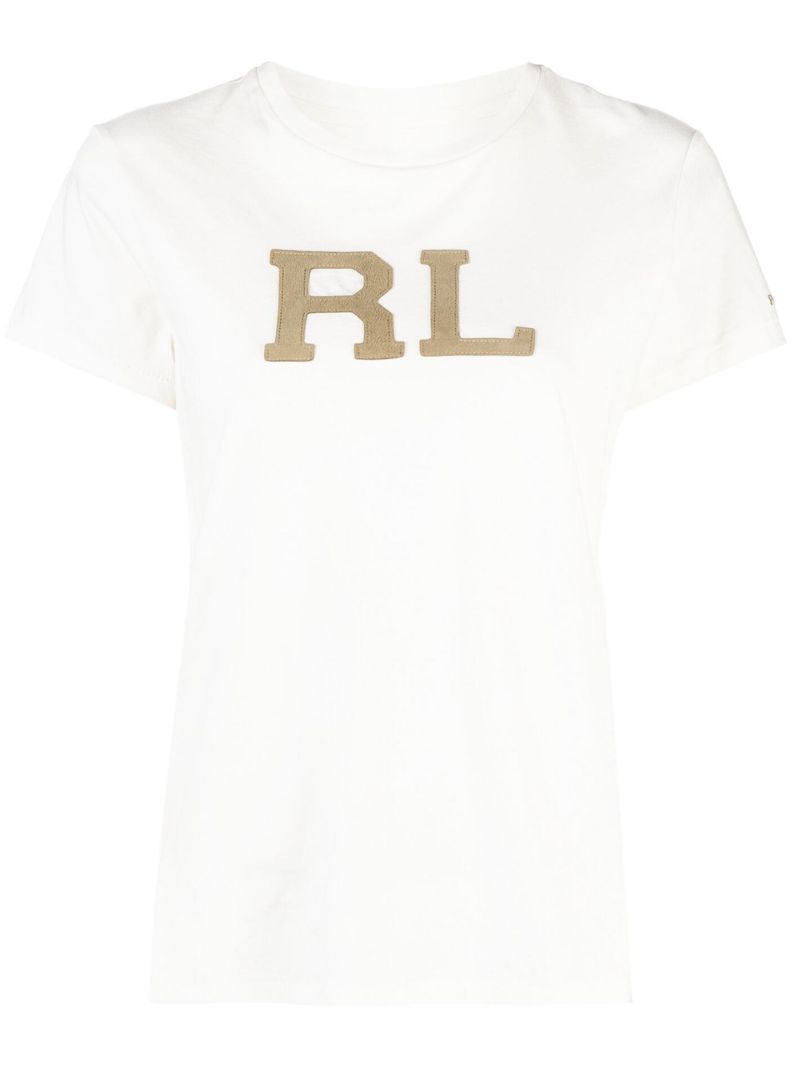 White Logo Cotton T-shirt