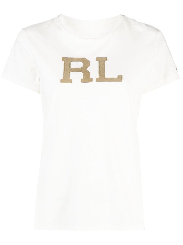 White Logo Cotton T-shirt
