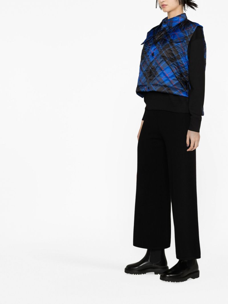 Blue Check Padded Gilet