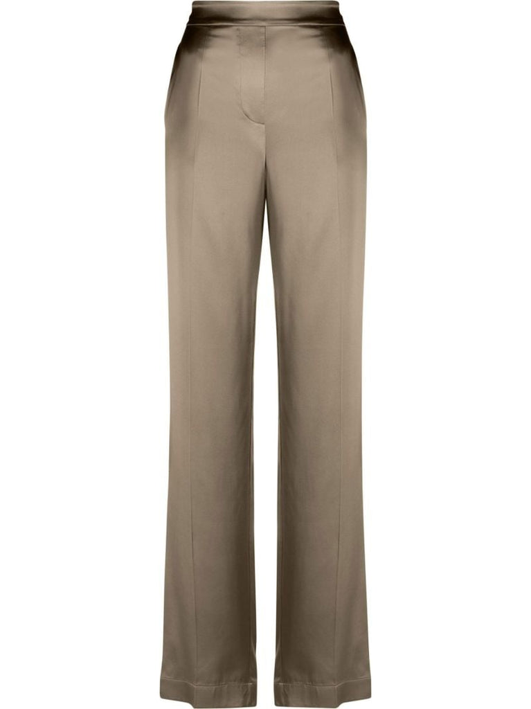 Neutral Tova Silk Trousers
