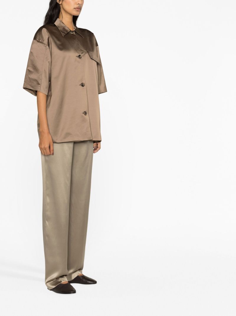 Neutral Tova Silk Trousers